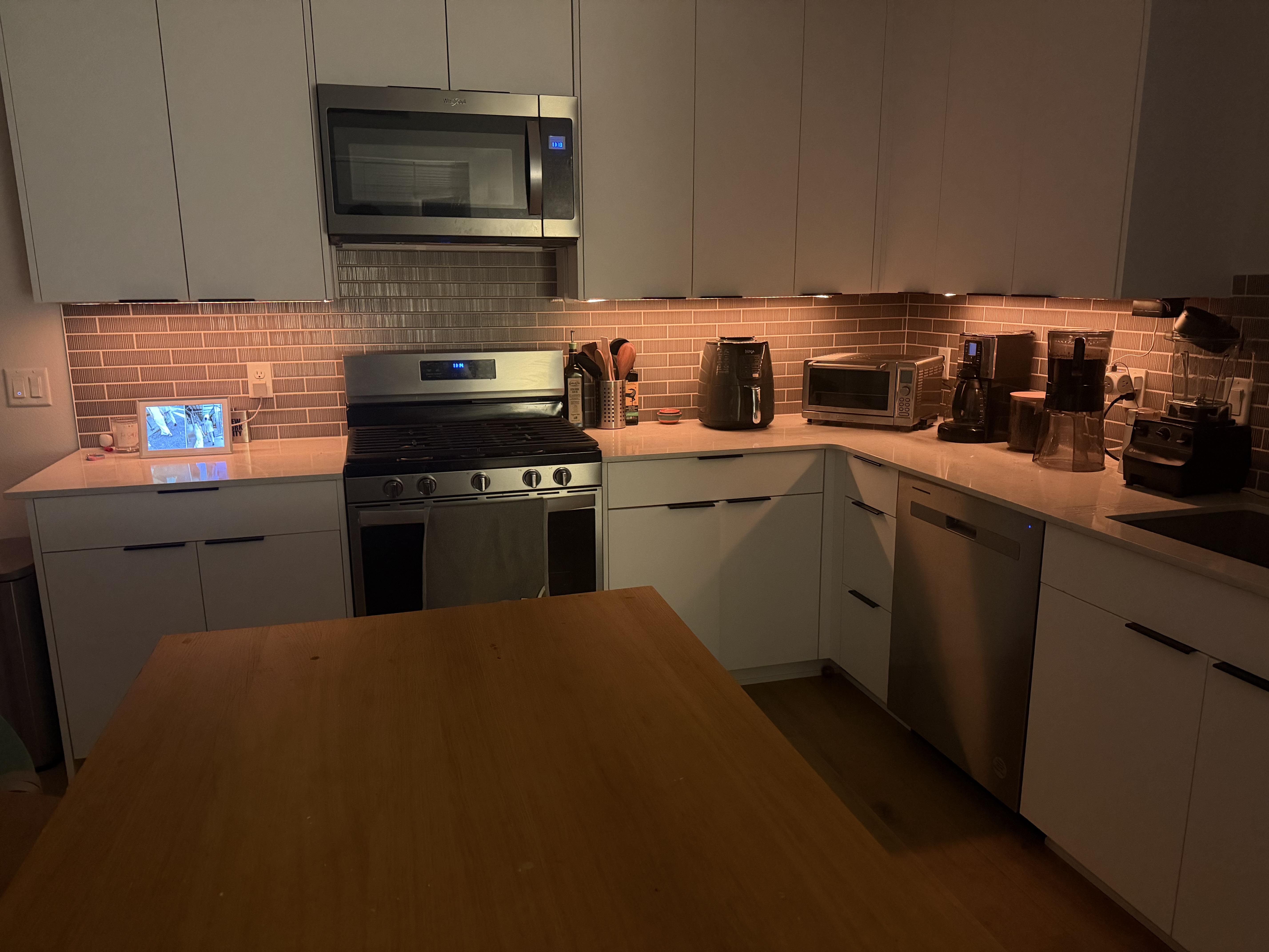 Smart home — warm ambient lighting in an Austin home